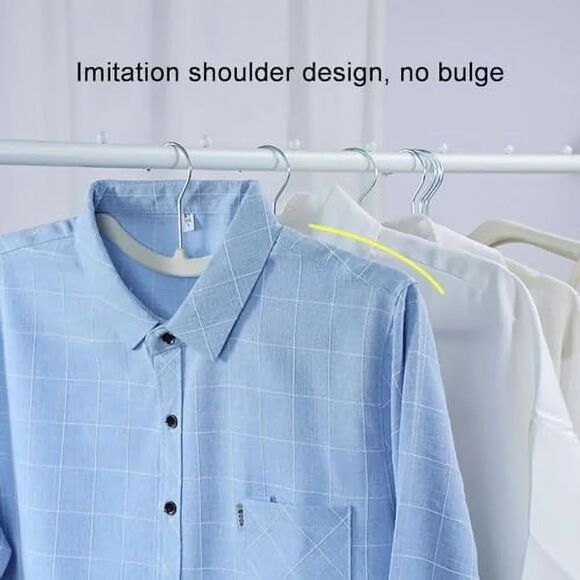 5 Higher Hangers Space Saving Short Neck Nonslip Velvet Hangers Bundle Soft Pink - Picture 3 of 9